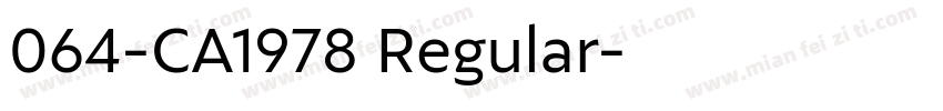 064-CA1978 Regular字体转换